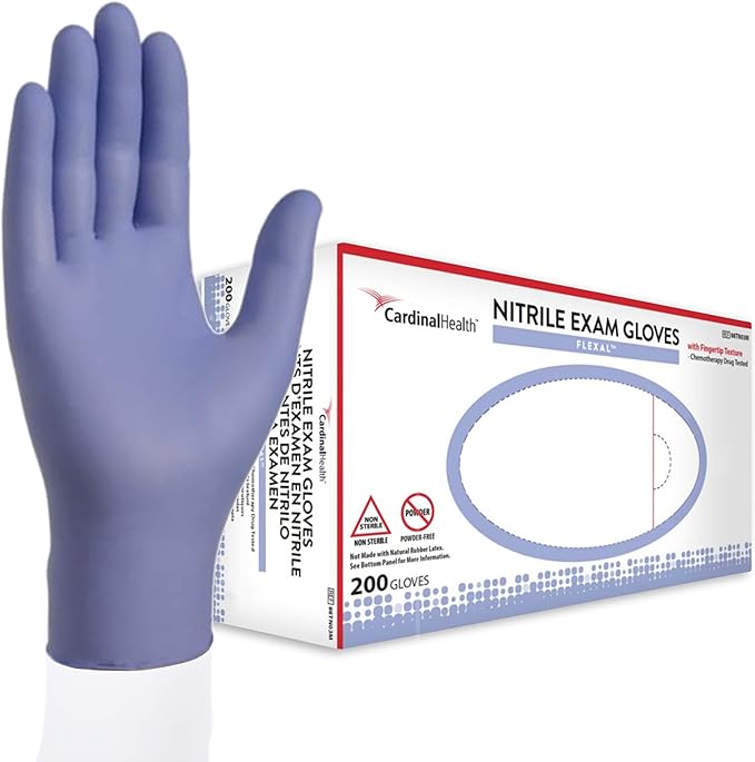 Cardinal Flexal Nitrile Exam Gloves - Powder-Free, Latex-Free 200/Box Cardinal Flexal Nitrile Exam Gloves - Powder-Free, Latex-Free 200/Box